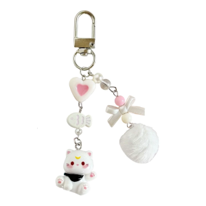Exquisite Cats Decorations Bag Pendant Key Hanging Ornament Alloy Texture Key for Various Styles Combinations