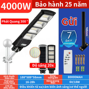 Đèn đường năng lượng mặt trờiĐèn đường năng lượng mặt trời LED tiết kiệm năng lượngBảo trì miễn phíDễ dàng cài đặt