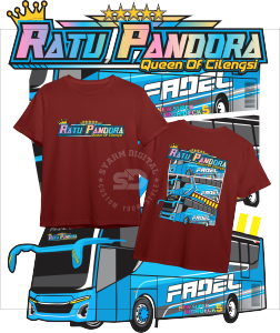 Kaos baju Anak Buss Basuri  buss mania RATU PANDORA SABLON DEPAN BELAKANG  laki laki / perempuan 1-12 TAHUN