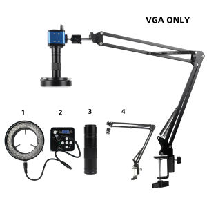 4K Microscope For Electronics 48MP Digital Microscope Camera Optional 1-150x Lens LED Light Foldable Bracket Phone Pcb Soldering