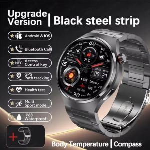 นาฬิกาอัจฉริยะ GT4 Pro รุ่นใหม่ นาฬิกาอัจฉริยะ NFC GPS ติดตาม พร้อมเข็มทิศ สำหรับผู้ชายและผู้หญิง หน้าจอสัมผัสเต็มรูปแบบ นาฬิกาออกกำลังกาย