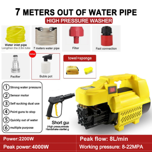 2800W washer pressure portable car wash machine High water gun Cleaning machine power sprayer