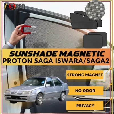 Proton Saga 2 / Iswara / LMST Magnetic Sunshade Car Anti-Glare Day Sunshade Strong Magnet 4PCS