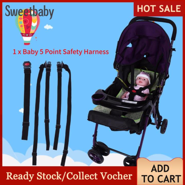 Point Harness Adjustable Baby Stroller Safety Strap Pram Seat