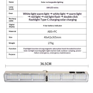 Super Long Standby Battery Life Warning Light Outdoor Portable Lighting With Adjustable Hangable Bracket