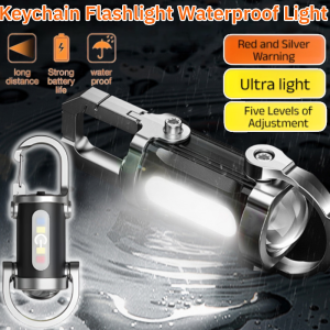 Keychain Flashlight Waterproof Light Portable USB Rechargeable Waterproof Pocket Keychain Flashlight