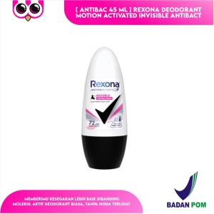 [ ANTIBAC 45 ML ] REXONA DEODORANT MOTION ACTIVATED  INVISIBLE + ANTIBACTERIAL  / ROLL ON