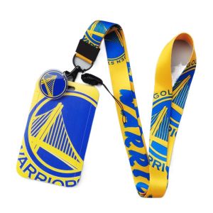 Chất liệu nhựa ABS truyền nhiệt baskeball hình ảnh phim hoạt hình cứng đẩy-kéo đồ đựng thẻ cho xe buýt vượt qua học sinh thẻ trường Polyester dây buộc huy hiệu thẻ bữa ăn