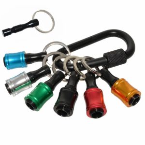 WININ 6pcs 6 cái Mũi khoan Bộ chuyển đổi Móc chìa khóa Chuôi lục giác Di động Đầu giữ tuốc nơ vít  Cầm tay Dụng cụ cầm tay Ngoài trời
