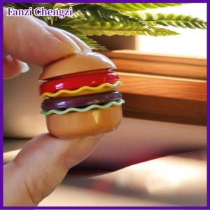 Fanzi ชุดจานชาม1 6แฮมเบอร์เกอร์ตุ๊กตา1ชุดกล่องอาหารมินิจานเล่นอาหารโมเดลจิ๋วอุปกรณ์ตกแต่งห้องครัวอุปกรณ์ DIY