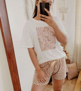 Pinteresting Fashionable Co-ords Coordinates Sleepwear Loungewear Cotton Set Terno for Women (Fits Small to Large)