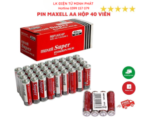 Hộp 40 Viên Pin AA (2A) Maxell Super Power Chính hãng