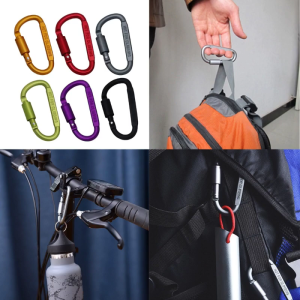 Hợp kim nhôm d-hình dạng khóa Rock Móc leo núi Clip twistlock Carabiners móc cho cắm trại đi bộ đường dài câu cá