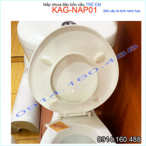 [HCM]Nắp bồn cầu trẻ em KAG-NAP01 phổ thông nắp đậy xí bệt mầm non Thiên Thanh Dolacera trường mẫu giáo 35x30cm