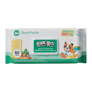 【1/3 Packs】RoyoPanda Wet Wipes Kitchen Wipes Wet Tissue Kitchen Cleaning Wipes Soft Deluxe Tissue 240Pcs