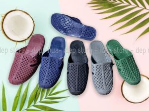 Dép sục Tổ ong nhiều màu đế dày 3cm- Sục lười bít mũi nam đi mưa iDÉP (12 Màu) - SL030