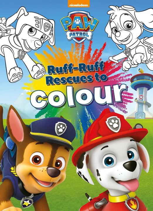 Paw Patrol Ruff-Ruff Rescues to Colour Mega Colouring Book *Activity ...