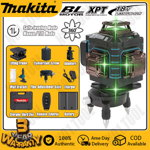 Makita 16 Lines Adjustable Laser Level 360° Rotary Cross Auto Measuring Self Leveling