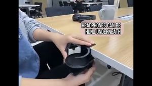 Under Desk Headphone Cup Hanger / Gantungan Headset Cup Holder