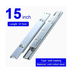 1 Pair Roller Guide Drawer Guide For Kitchen 15 inch Three-compartment Sliding Rail Track For Cabine