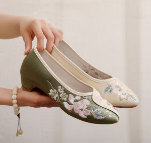 [Free Shipping] Yunqing Autumn New Collection: Beijing-Style Cloth Shoes Simple And Elegant Comfortable With A National Style Suitable For Tea Ceremonies WomenS Shoes