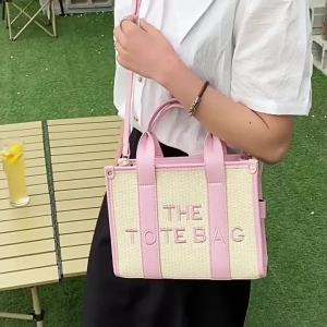 Túi tote đeo vai đan cói dung tích lớn phong cách tối giản mẫu mới thời trang xuyên biên giới hàng xuất khẩu.