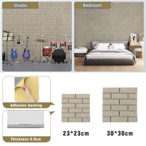 30x30cm Square Acoustic Foam Panel - Soundproof Wall Tiles for Home & Office | Noise Reduction & Wall Protection | DIY Easy Install 9mm Thick