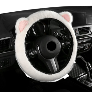 Car Interior Non-slip Plush Ears Decorative Cover Good Air Permeability Keep Warm Abrasion Resistance