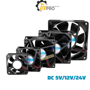 Quạt tản nhiệt 12VDC  4x4x1cm 2 dây chất lượng - Linh kiện Fixpro