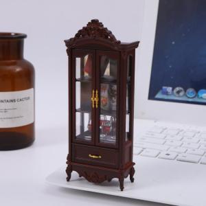 YAFEN 1 12 Dollhouse Vintage Simulation Storage Cabinet Display Cupboard Model Doll Home Living Room Wine Cabinet Furniture Decor Toy