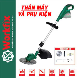 THÂN Máy Cắt Cỏ Dùng Pin WORKFIX WF-GT1323BL Động Cơ Không Chổi Than Nhiều Lưỡi Cắt Đa Chức Năng
