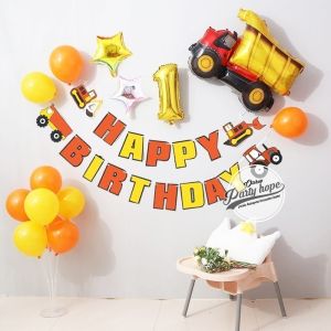 paket dekorasi simple kendaraan truck / paket balon dekorasi / set balon dekorasi dinosaurus