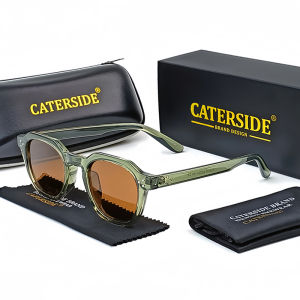 Caterside Mới Cổ điển Phân cực Đàn ông Kính râm Hình vuông TR90 Khung Phụ nữ Kính chống nắng Lái xe Ngoài trời Câu cá Chất lượng cao UV400 Quà tặng