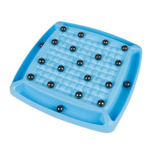 เกมหมากรุกแม่เหล็กพร้อมกระดานไม้ 20 ชิ้นหินการศึกษาแบบโต้ตอบเกมหินแม่เหล็กสำหรับเด็ก