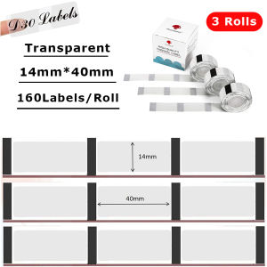 Phomemo สติกเกอร์ฉลากโปร่งใสสำหรับ D30/Q30/เครื่องพิมพ์ Q30S