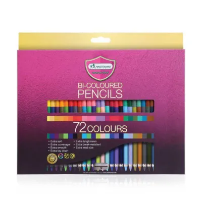 Master Art สีไม้ ดินสอสีไม้มาสเตอร์อาร์ต 2 หัว รุ่นใหม่ 72 สี