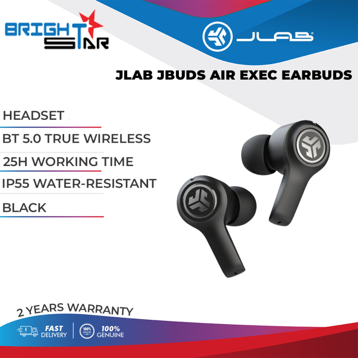 JLab Jbuds Air Exec True Wireless Earbuds / Bluetooth 5.0 / IP55