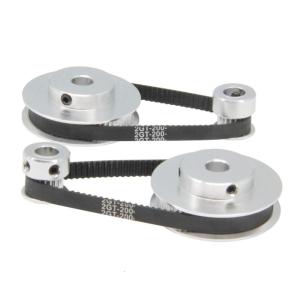 GT2 Synchronous Wheel 20 60 Teeth 5mm Bore Timing Pulley 2 Set with 2pcs Length 200mm Width 6mm Belt Reduction