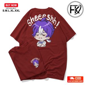 KAOS DEPAN BELAKANG DISTRO EMOJI SHEESSH / BISA COD / BAJU KEREN MLBB LENGAN PENDEK SHEEESSSHH!