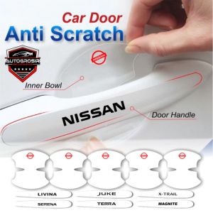 Sticker Model Print handle bening transparan stiker pelindung outer handle mobil Nissan Livina Serena Xtrail Kicks Leaf Terra Magnite Juke Versa