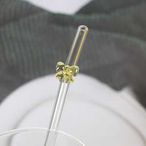 [Energetic] หลอดแก้ว8มม. 1ชิ้นหลอดดูดน้ำแบบนำกลับมาใช้ใหม่ได้ลายผีเสื้อน่ารักทนความร้อนสำหรับงานเทศกาลปาร์ตี้งานแต่งงานค็อกเทลบาร์ชายหาด