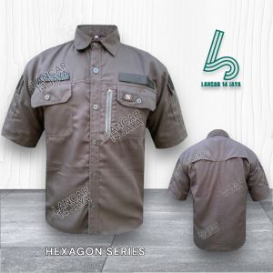 Kemeja Tactical PDL Outdoor Hexagon Pendek Kemeja Tactical Hexagon Pendek Kemeja Taktikal Lengan Pendek Murah