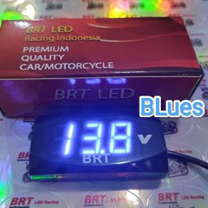 VOLTMETER DIGITAL BRT LED RACING VOLT METER SLIM WATERPROOF UNIVERSAL MOTOR DAN MOBIL DAN SMUA JENIS KENDARAAN cocok bisa