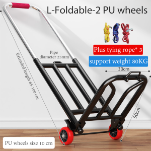 Suminoe Folding Trolley Utility Cart – Portable Collapsible Shopping Wagon Lightweight with 2 Wheels Heavy Duty Oxford Fabric for Grocery Market – Matibay at Sulit