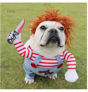 Spot Deadly Doll Halloween Scary Dog Costumes Funny Pet Clothes Cosplay Clothing New