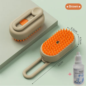 Cammuo điện ướt Lược chải lông chó mèo Bàn là hơi nước 3 trong 1 Lược chải lông thú cưng tóc loại bỏ Lược mèo Lược chải tóc massage