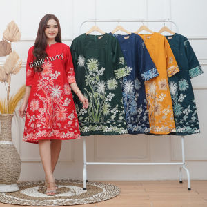 BATIK FURRY - Dress Wanita - Baju Atasan Batik Wanita Terbaru Seragam Kantor Seragam Pesta Keluarga