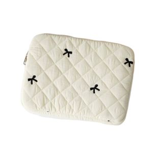 FIRST SONG Korean Style Laptop Storage Bag Embroidery INS Laptop Sleeve Fashion Shockproof Bow Computer Bag Women