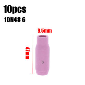 10Pcs/set Tig Welding Ceramic Cup Pink Ceramic Nozzle WP-17/18/26