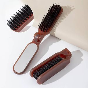 BUY 1 TAKE 1 Foldable Portable Mane Bristle Comb with Mirror High Skull Top Fluffy Style Hair Tool